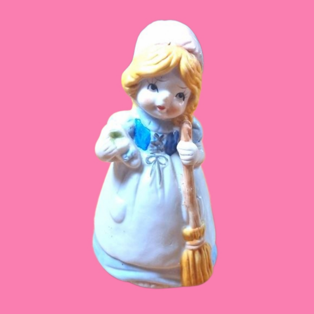 Little girl porcelain bell